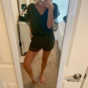Dee Elle Army Green Romper